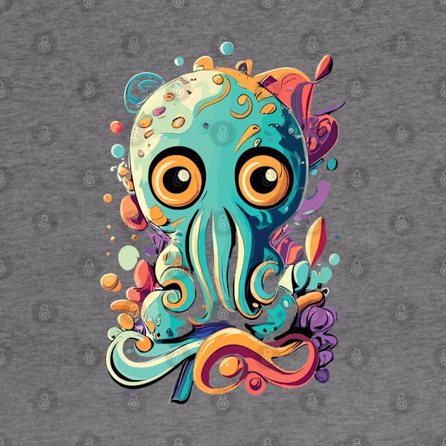 Cute Octopus Colourful - Baby Octopus Cthulhu by BigWildKiwi